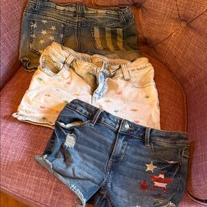 SO Kids Denim Shorts Set - Blue, Light Blue, Dark Blue